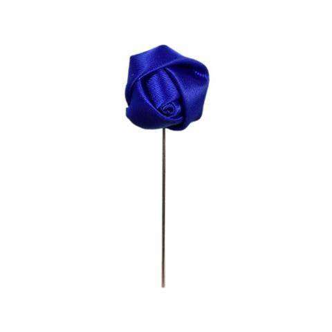 Royal Blue Rose Lapel Brooch