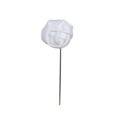 Elegant White Rose Lapel Brooch