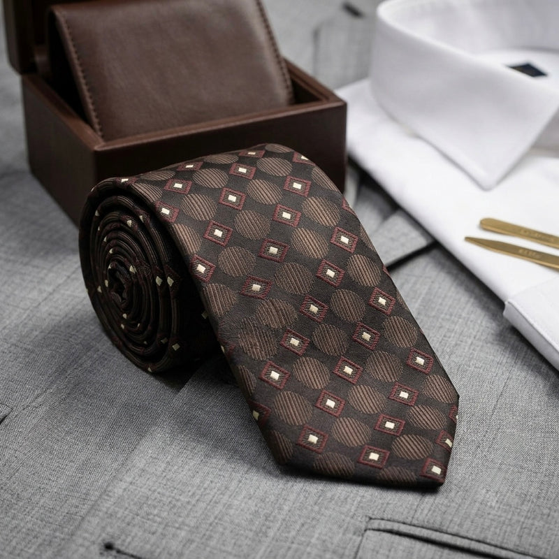 Classic Geometric Pattern Tie