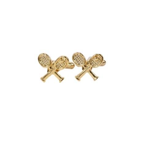 Golden Tennis Racket Cufflinks
