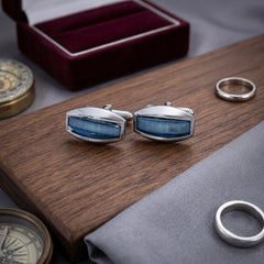 Blue Crystal Cufflinks