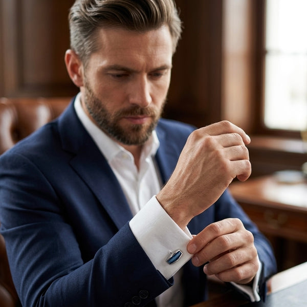 Blue Crystal Cufflinks