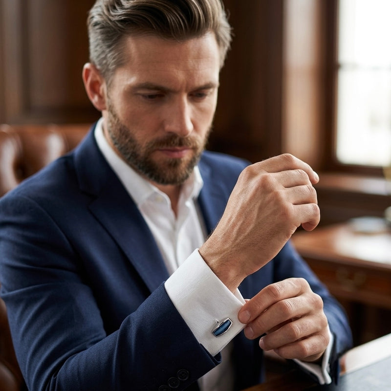 Blue Crystal Cufflinks