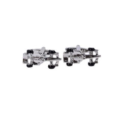 Silver Racing Car Cufflinks