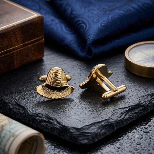 Golden Hat Cufflinks