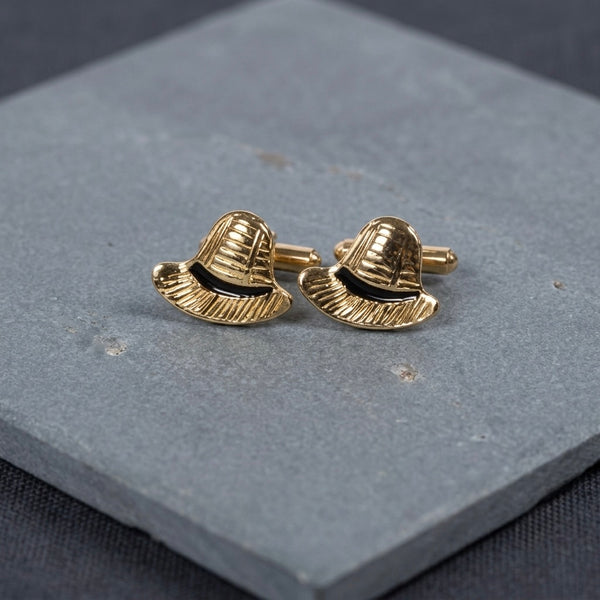 Golden Hat Cufflinks