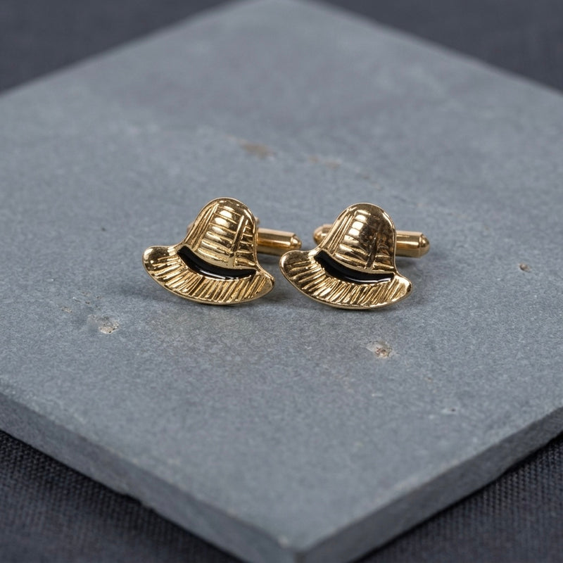 Golden Hat Cufflinks