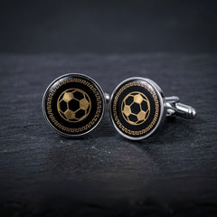 Golden Football Cufflinks