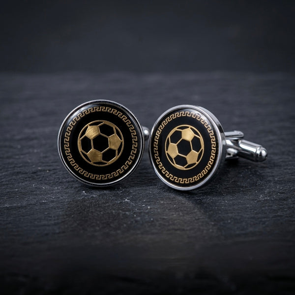 Golden Football Cufflinks