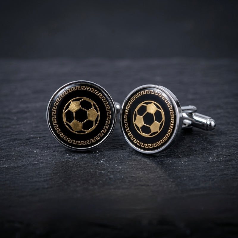 Golden Football Cufflinks