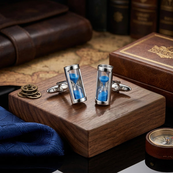 Blue Hourglass Cufflinks