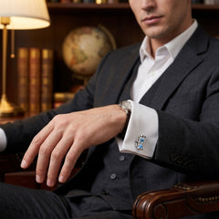 Blue Hourglass Cufflinks