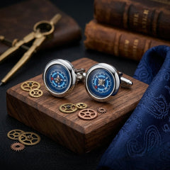 Compass-Inspired Cufflinks