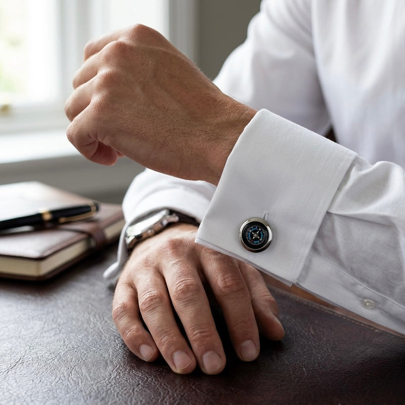Compass-Inspired Cufflinks