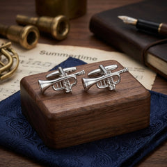 Silver Trumpet Cufflinks