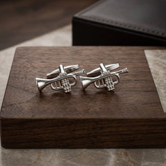 Silver Trumpet Cufflinks