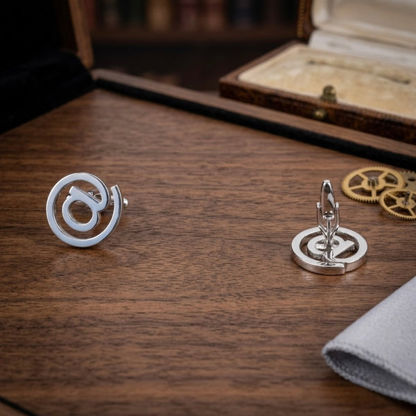 Silver Interlocking Loop Cufflinks