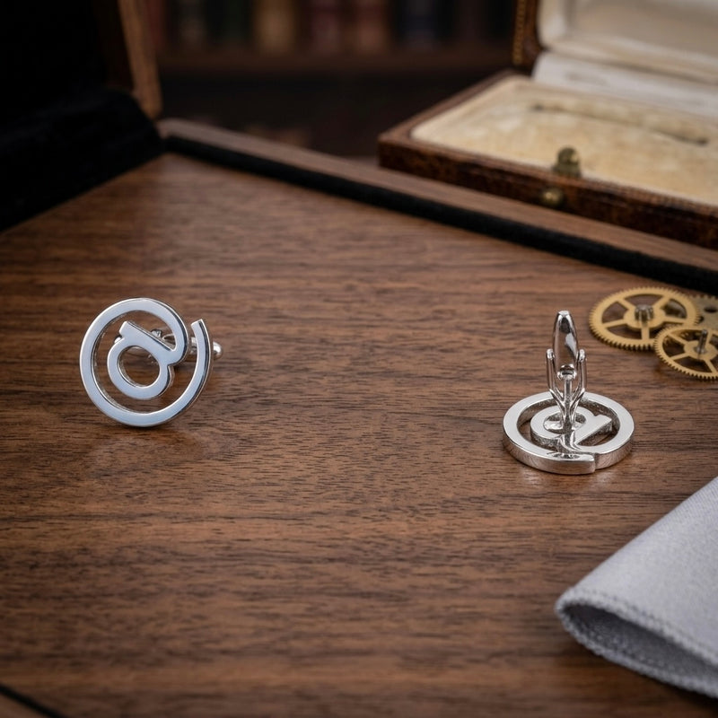 Silver Interlocking Loop Cufflinks