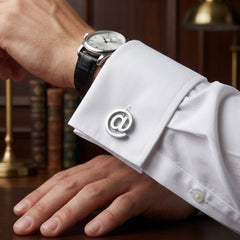 Silver Interlocking Loop Cufflinks