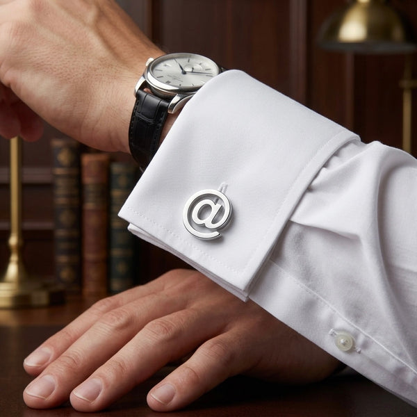 Silver Interlocking Loop Cufflinks