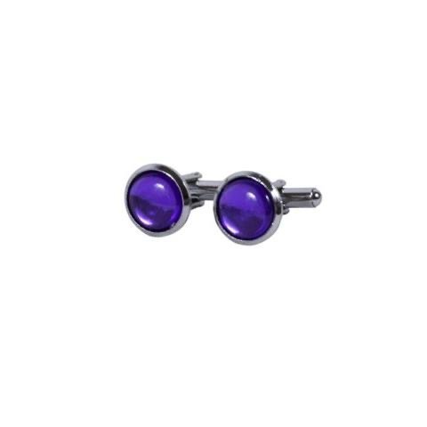 Purple Crystal Cufflinks