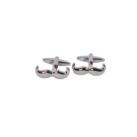 Silver Moustache Cufflinks