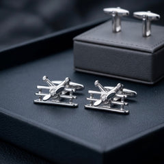 Silver Airplane Cufflinks