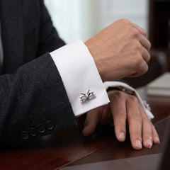 Silver Airplane Cufflinks