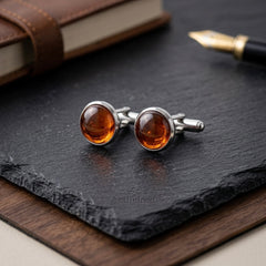 Ruby Red Crystal Cufflinks