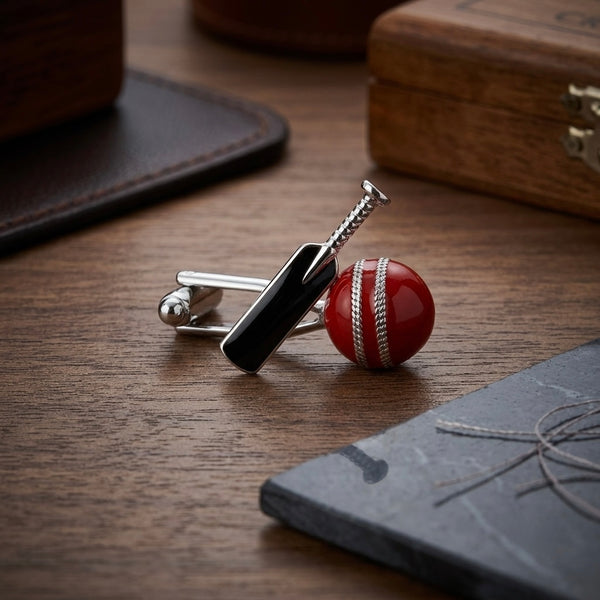 Cricket Bat & Ball Cufflinks