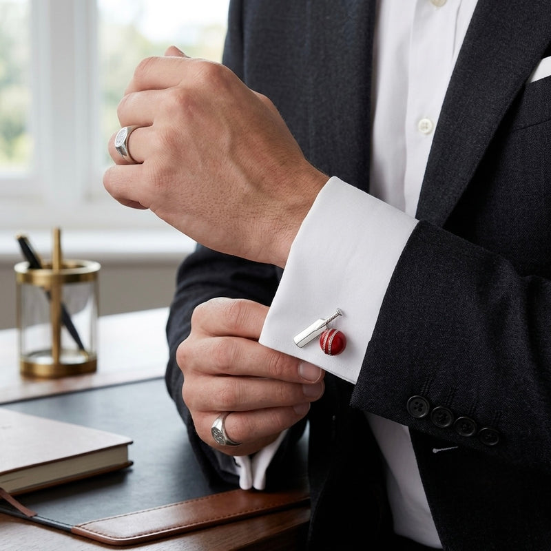 Cricket Bat & Ball Cufflinks