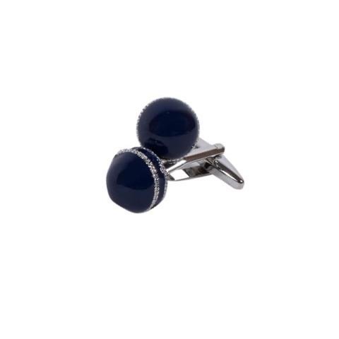 Navy Blue Beaded Cufflinks