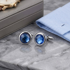 Royal Blue Faceted Cufflinks