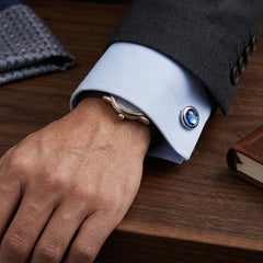 Royal Blue Faceted Cufflinks