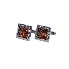 Bronze Textured Square Cufflinks