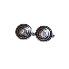 Black & Silver Geometric Cufflinks