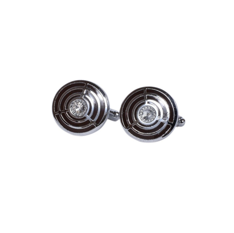 Black & Silver Geometric Cufflinks