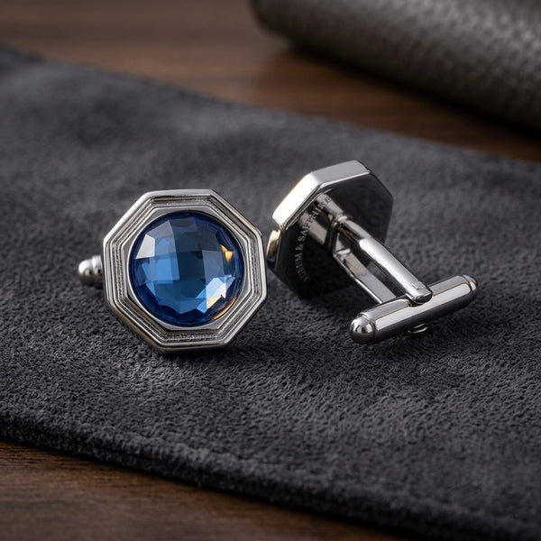 Royal Blue Faceted Cufflinks