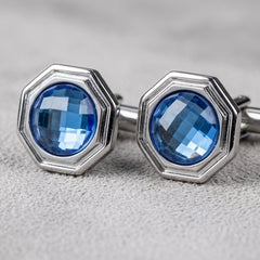 Royal Blue Faceted Cufflinks
