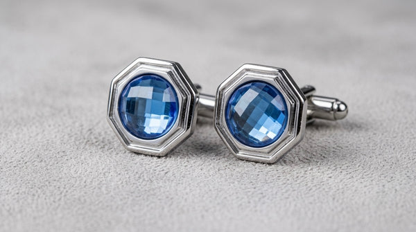 Royal Blue Faceted Cufflinks