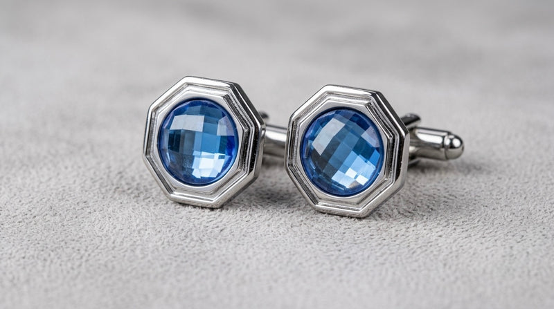 Royal Blue Faceted Cufflinks