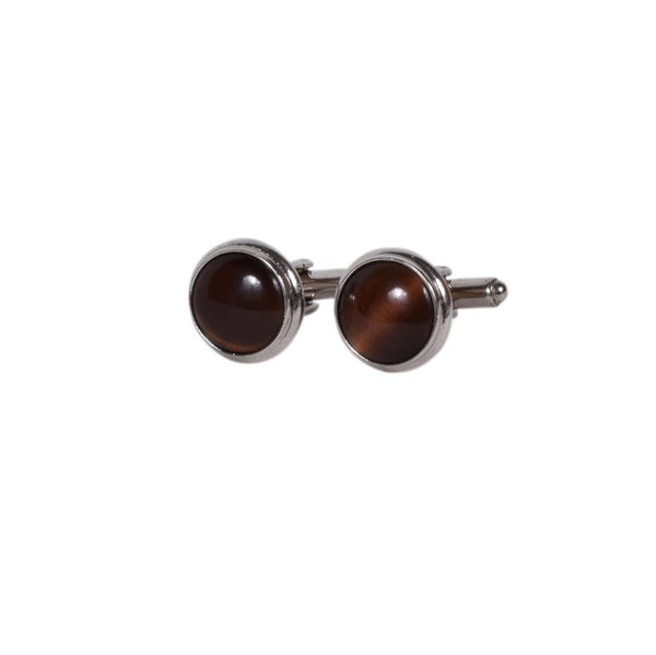 Classic Brown Gemstone Cufflinks