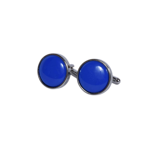 Classic Royal Blue Round Cufflinks