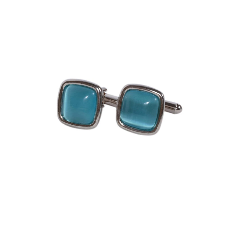 Aqua Blue Cushion Cufflinks