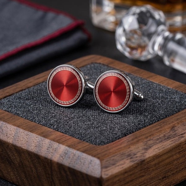 Classic Red Medallion Cufflinks