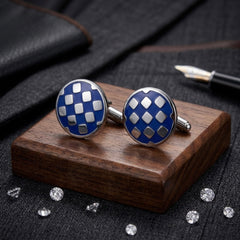 Royal Blue Mosaic Cufflinks