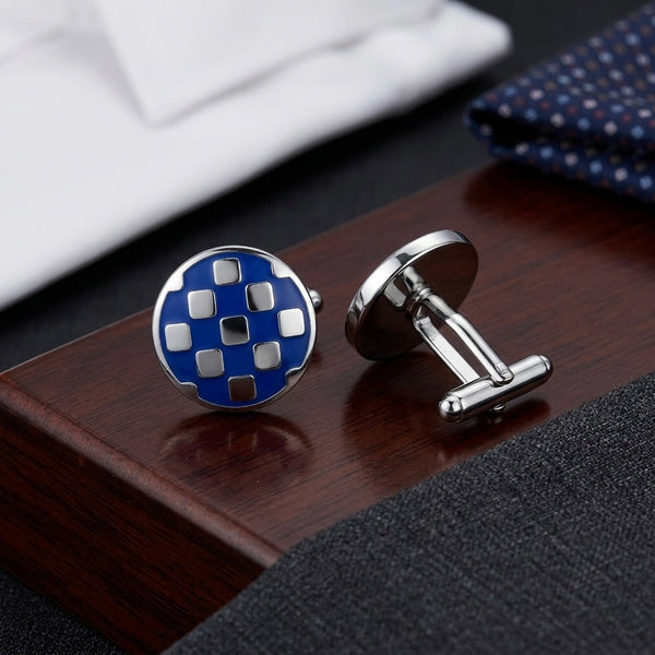 Royal Blue Mosaic Cufflinks