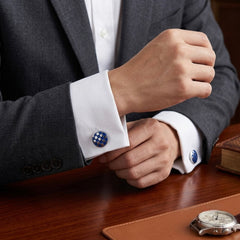 Royal Blue Mosaic Cufflinks