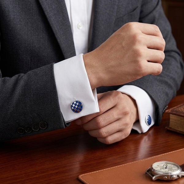 Royal Blue Mosaic Cufflinks
