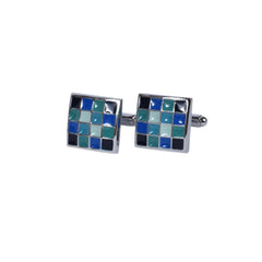 Mosaic Blue & Teal Cufflinks